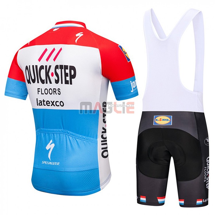 Maglia Quick Step Floors Manica Corta 2018 Rosso Bianco Blu